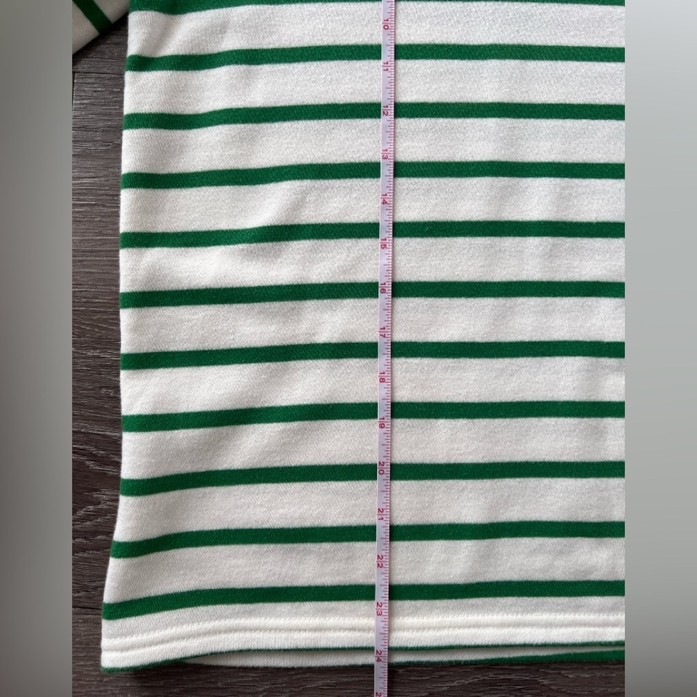 C&C California Green White Striped Long Sleeve Top Size S Casual Basic - Picture 9 of 9